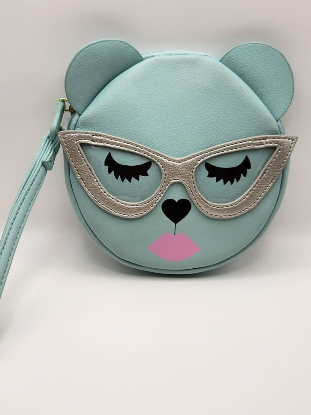 Betsey Johnson Luv Betsey wristlet mint green mouse VGUC